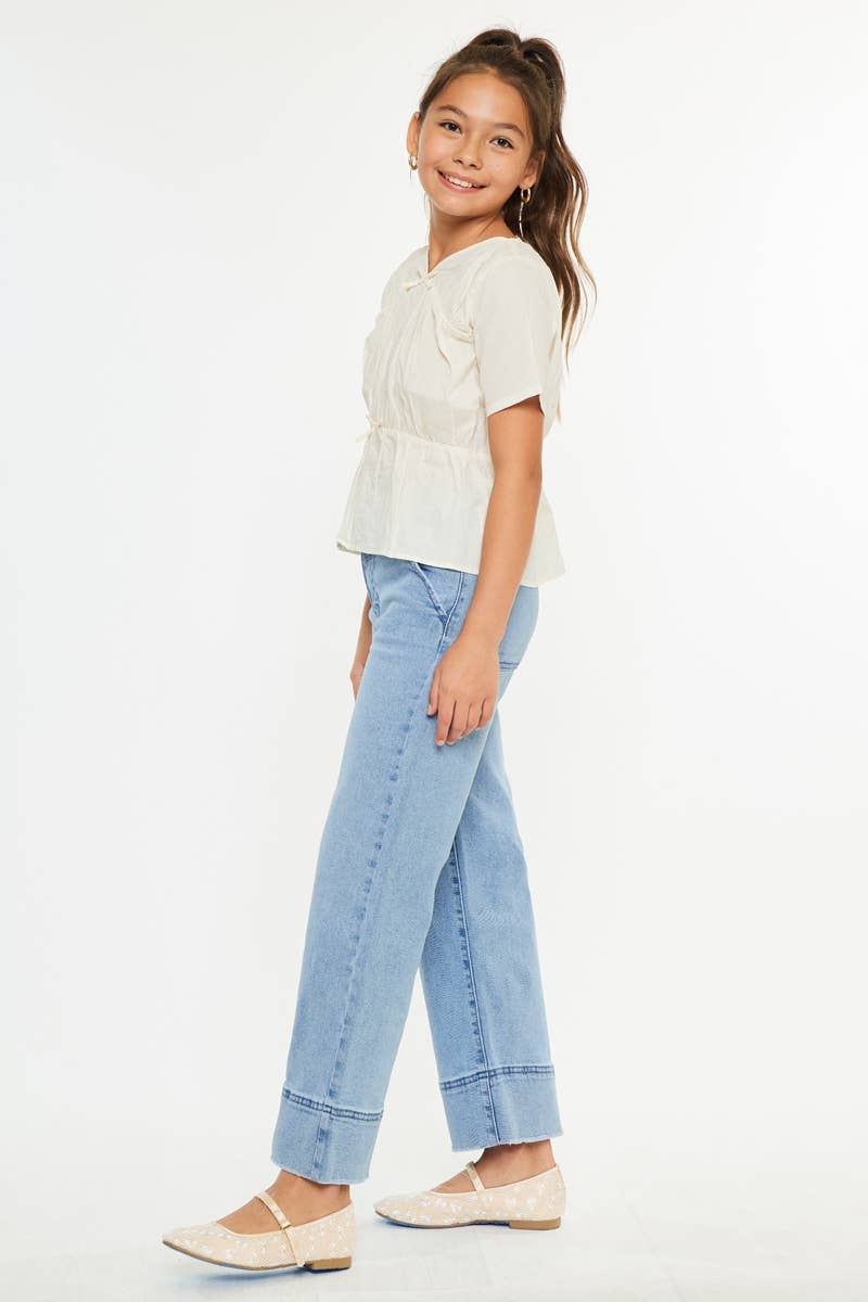 YOUTH HIGH RISE CROP WIDE LEG-YC9400M2