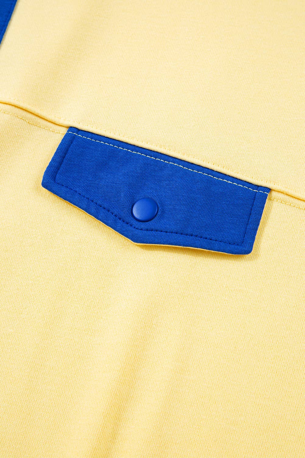 Block Patched Half Button Top and Shorts