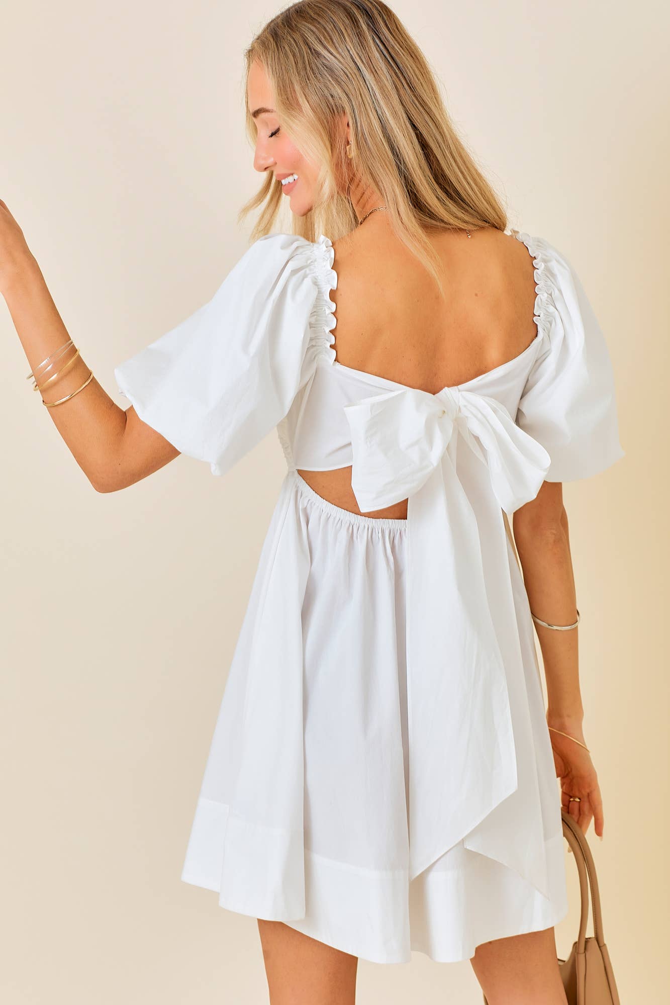 Ruffle Square A-line Cotton Midi Dresses