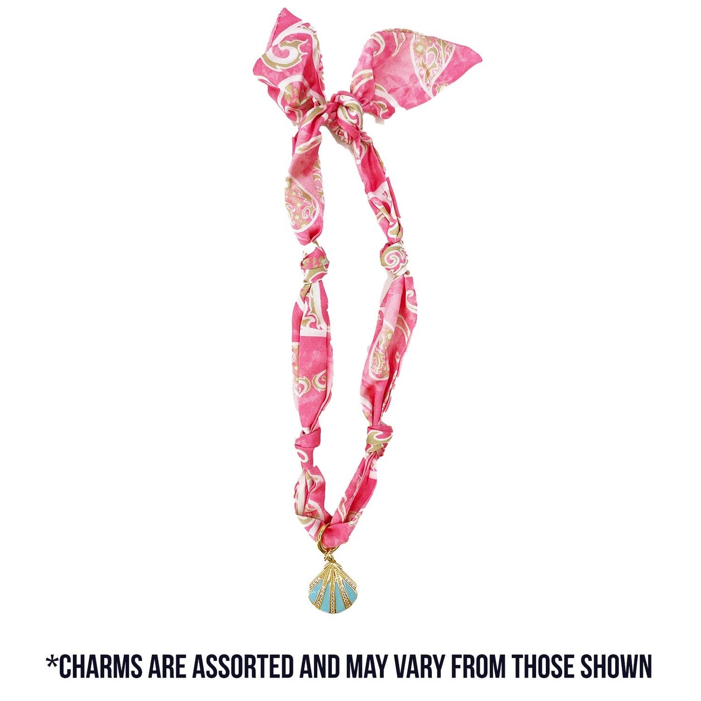 SCARF NECKLACE WITH CHARM