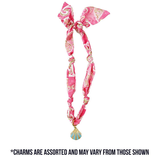 SCARF NECKLACE WITH CHARM