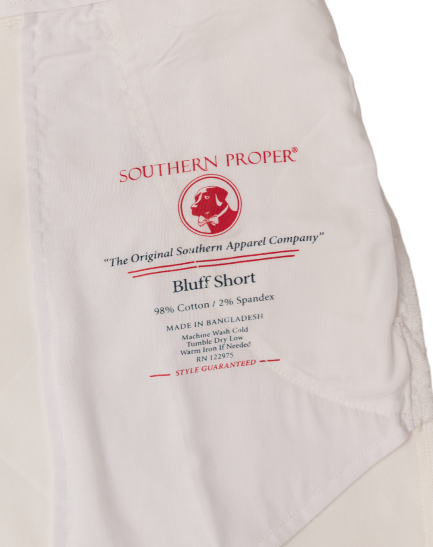 Bluff Short: White