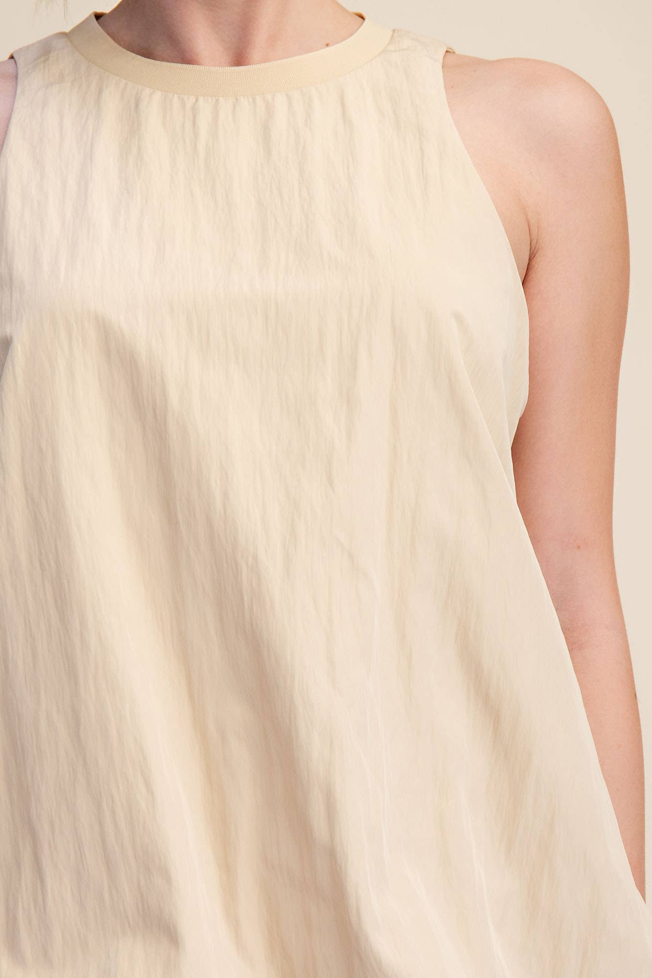 Sleeveless Crew-Neck Top