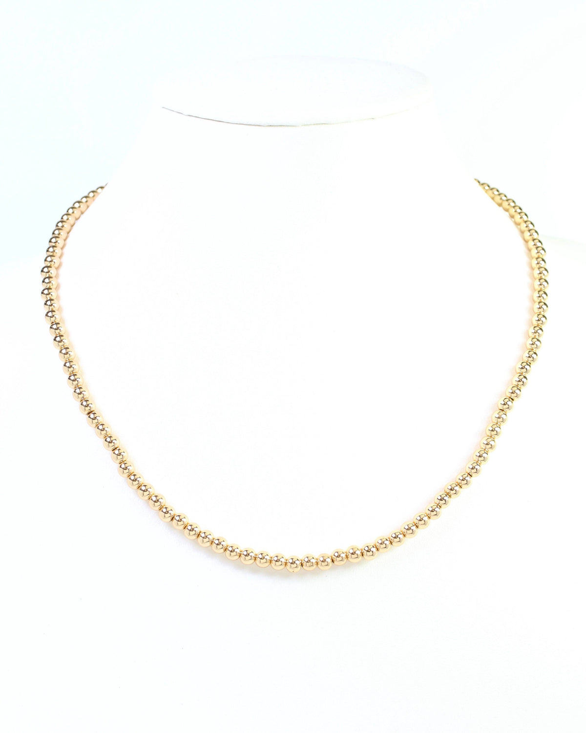 Bimini 5mm Bead Necklace Gold