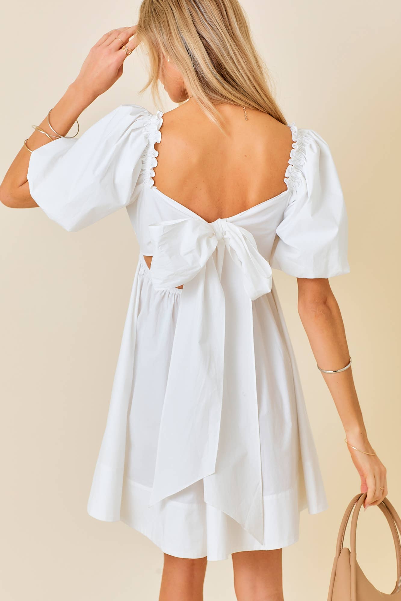 Ruffle Square A-line Cotton Midi Dresses