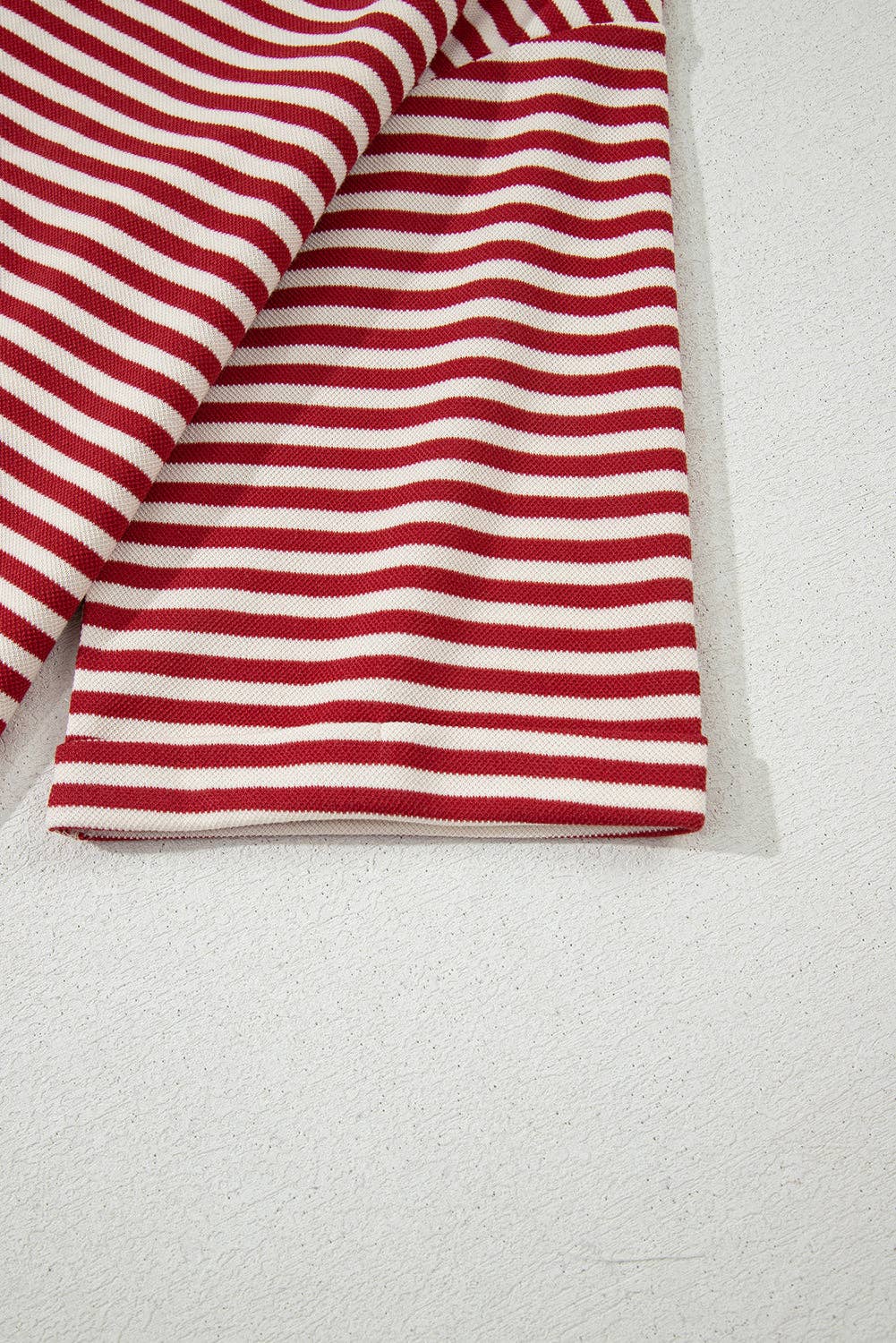 Red Stripe Bow Cutout Back Tee