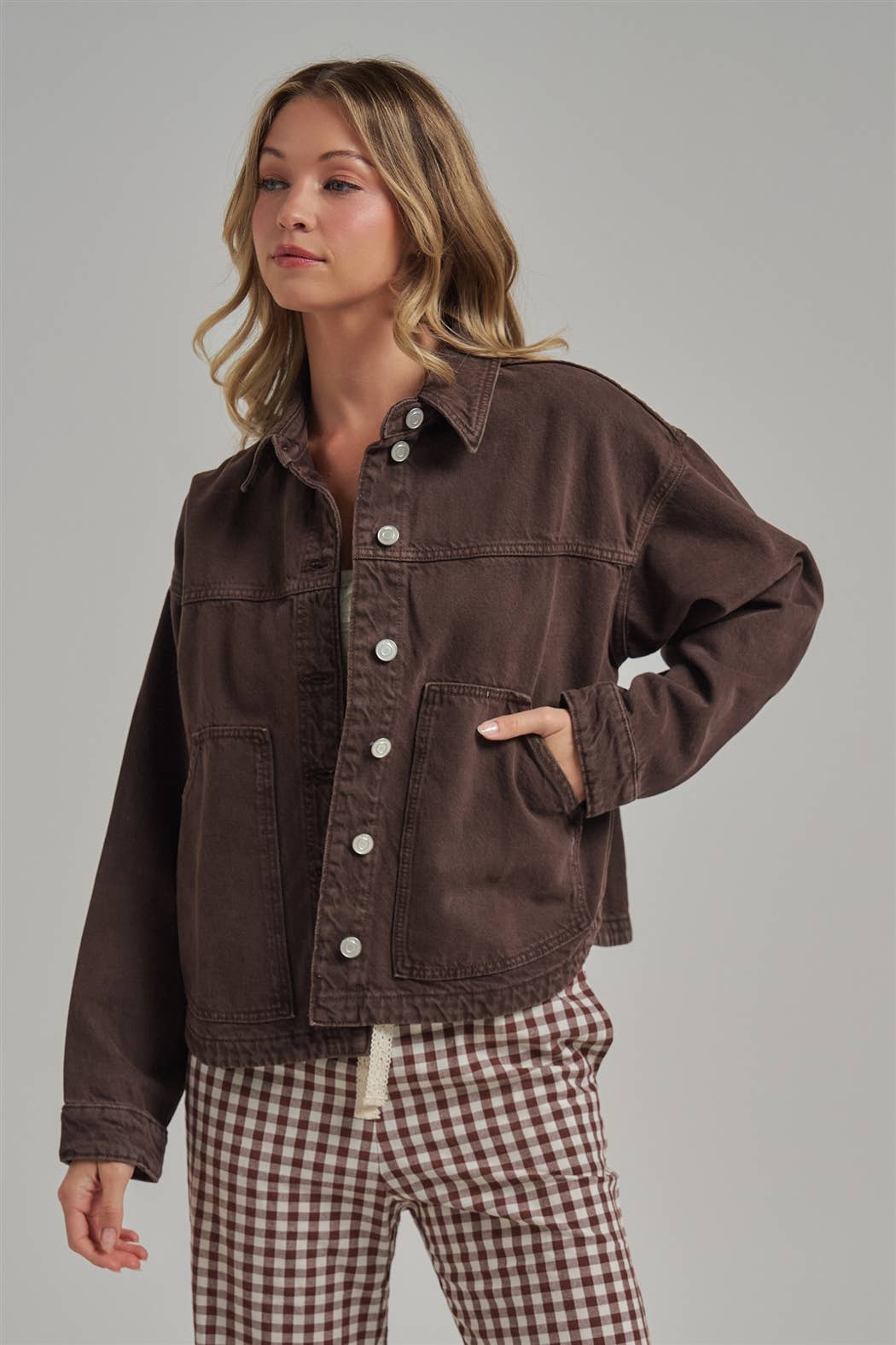 WASH FALL JACKET BIG FRONT PATCH POCKETS