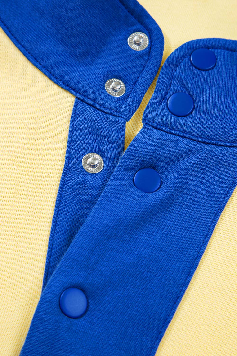 Block Patched Half Button Top and Shorts