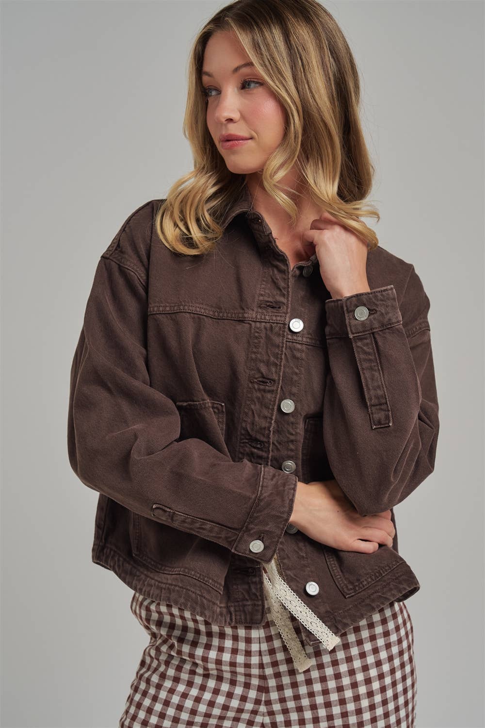WASH FALL JACKET BIG FRONT PATCH POCKETS
