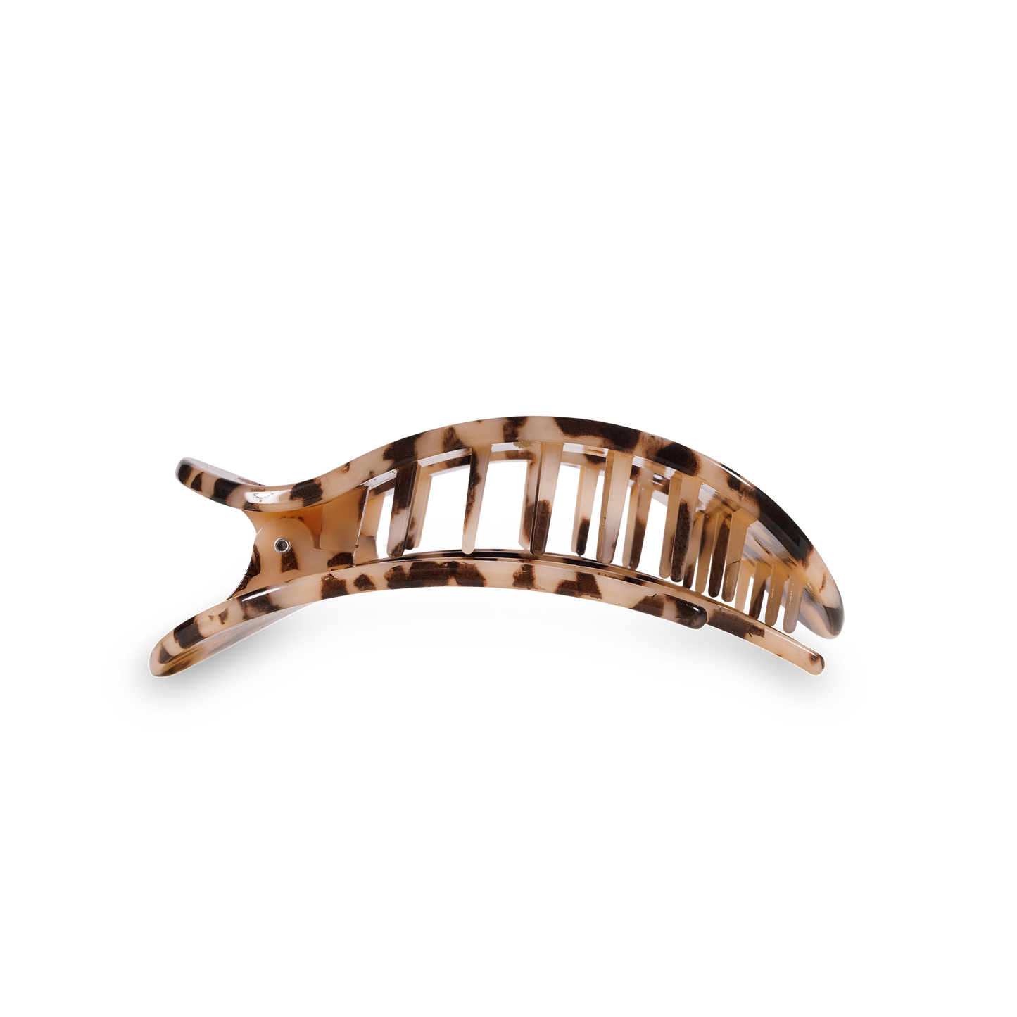 Round Flat Hair Clip | Small | Blonde Tortoise