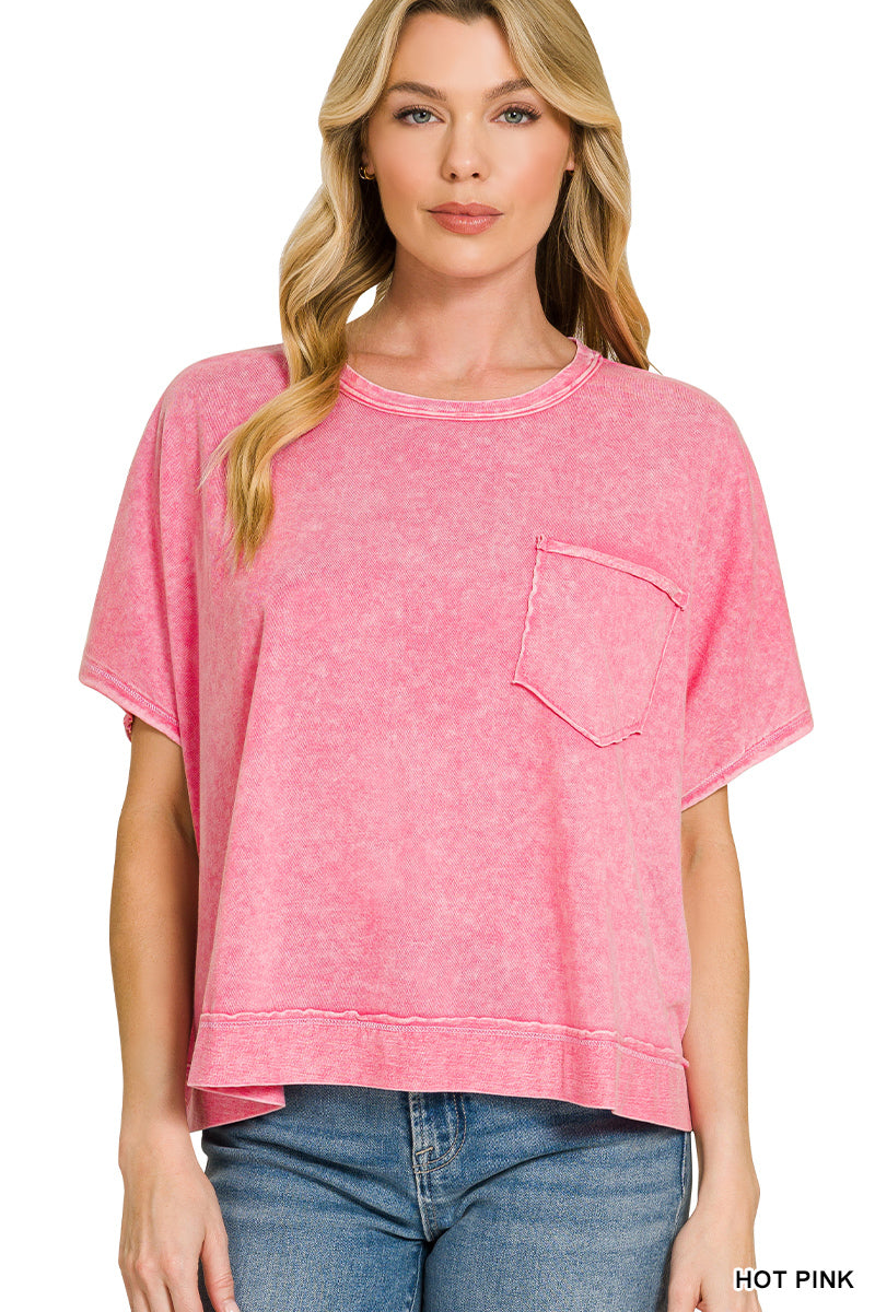 Halo Snow Washed Oversized Top