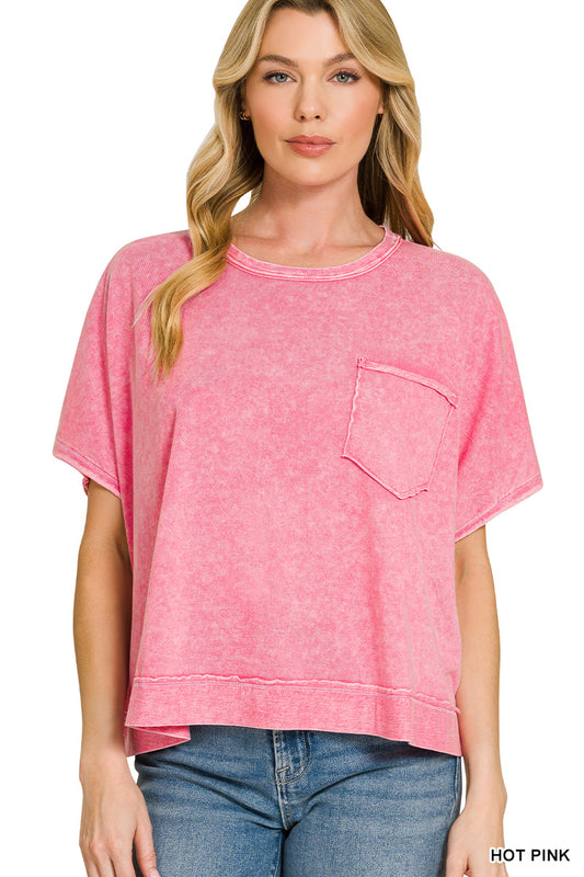 Halo Snow Washed Oversized Top