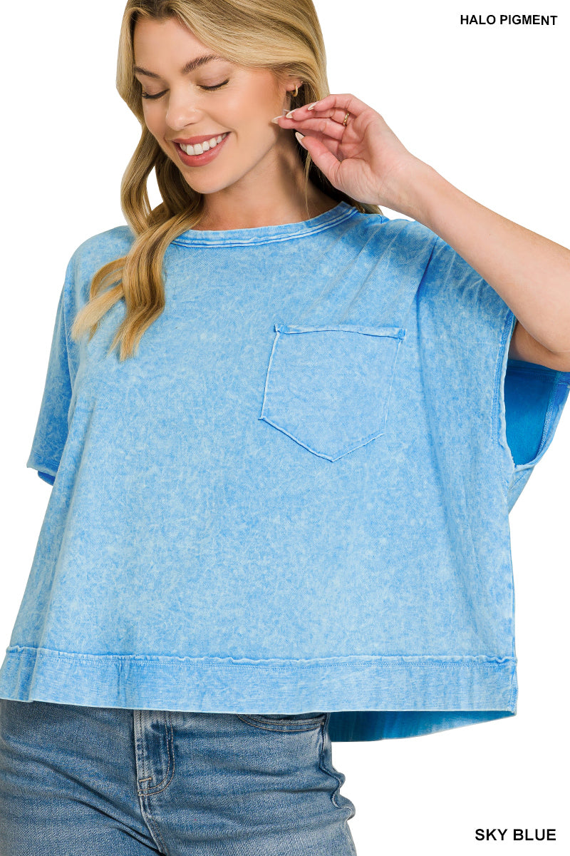 Halo Snow Washed Oversized Top