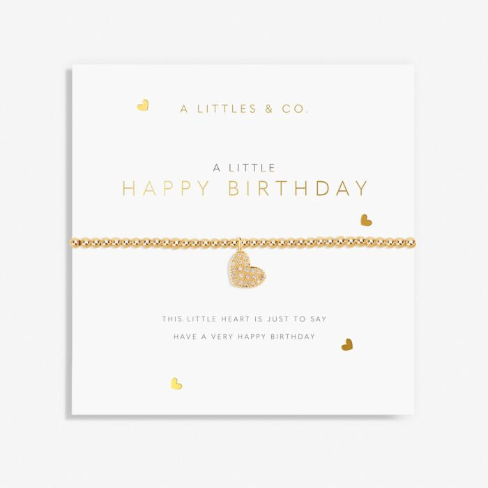 Gold A Little 'Happy Birthday' Bracelet