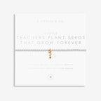 A Little 'Teachers Plant Seeds That Grow Forever Bracelet In Silver And Gold-Tone Plating