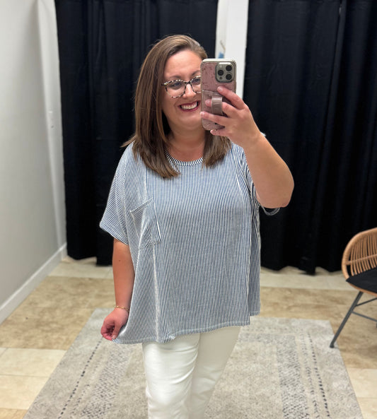 RIB OVERSIZED SHORT-SLEEVE TOP