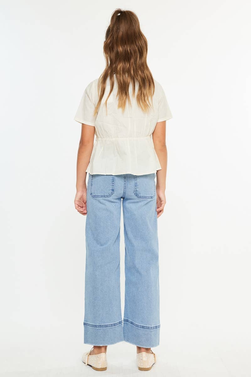 YOUTH HIGH RISE CROP WIDE LEG-YC9400M2
