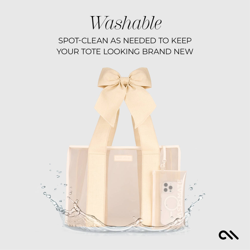 Case-Mate Ecru Raffia Tote Bag