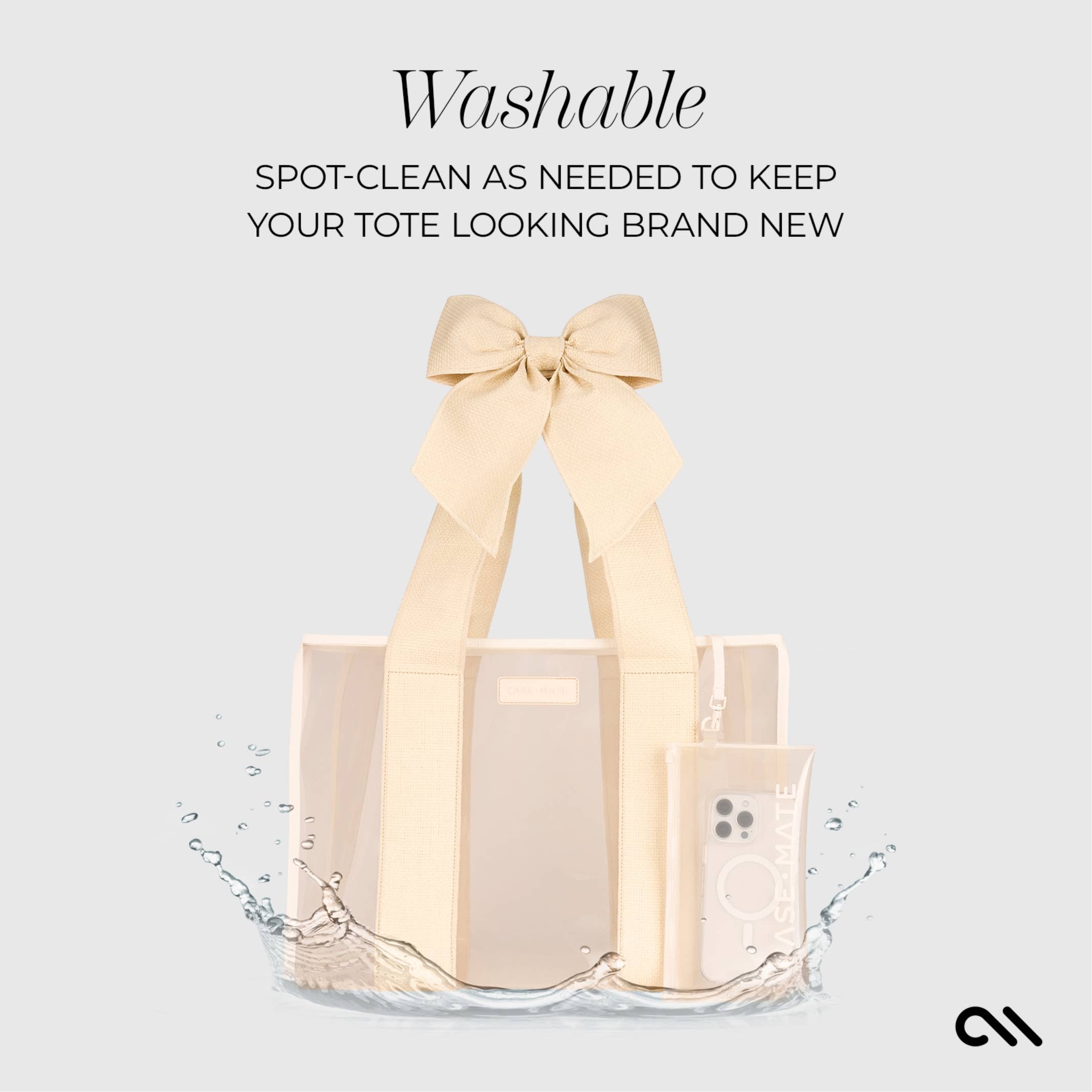 Case-Mate Ecru Raffia Tote Bag