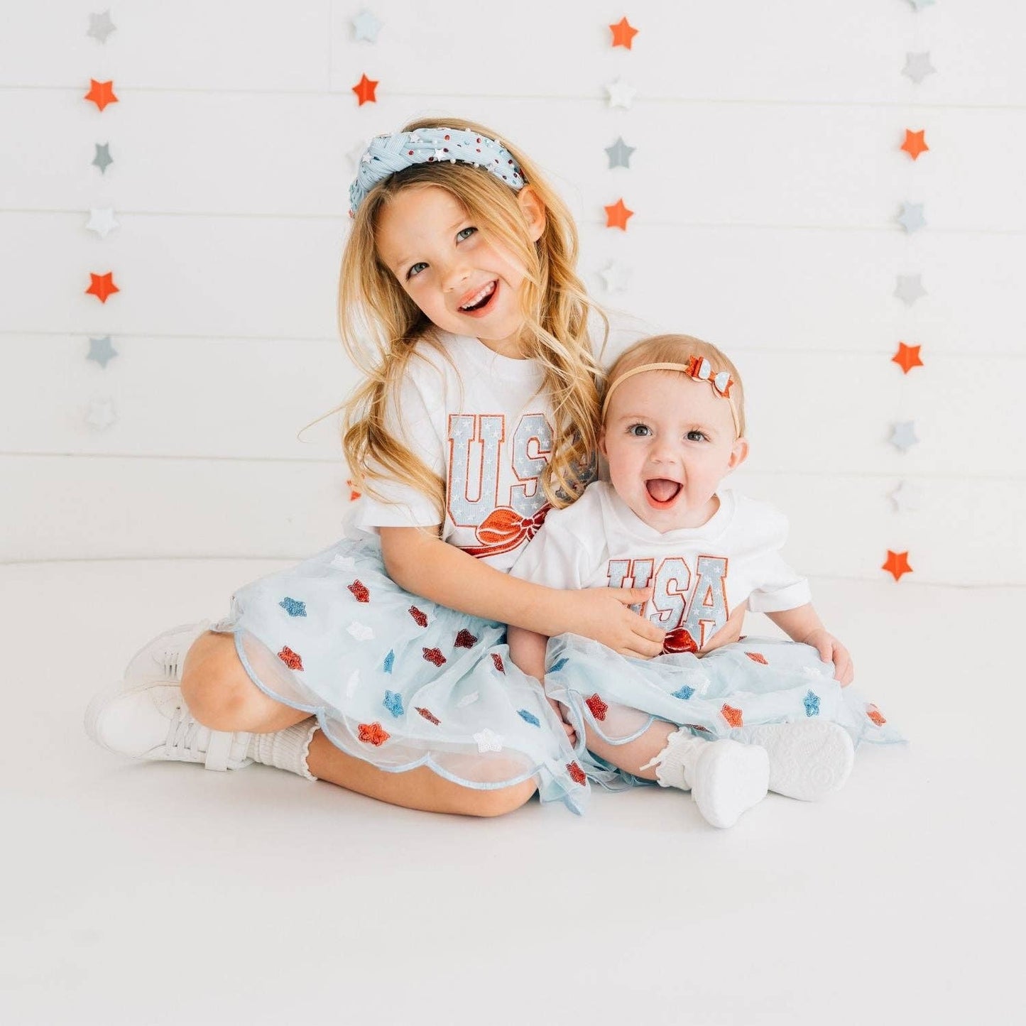 USA Sequin Stars Tutu Skirt - Fourth of July - Kids Clothing