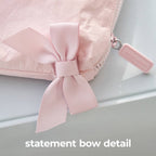 Case-Mate Ballet Pink Bow Crinkle Makeup Bag