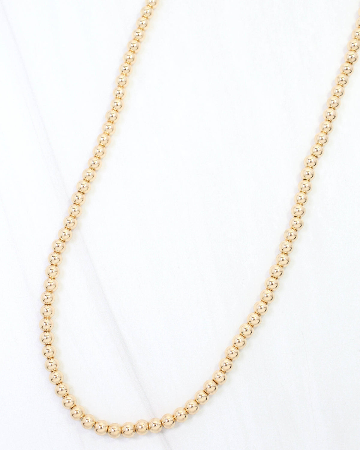 Bimini 5mm Bead Necklace Gold