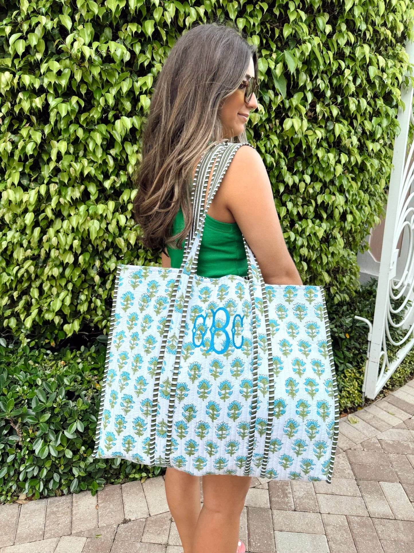 Quilted Block Tote Bag