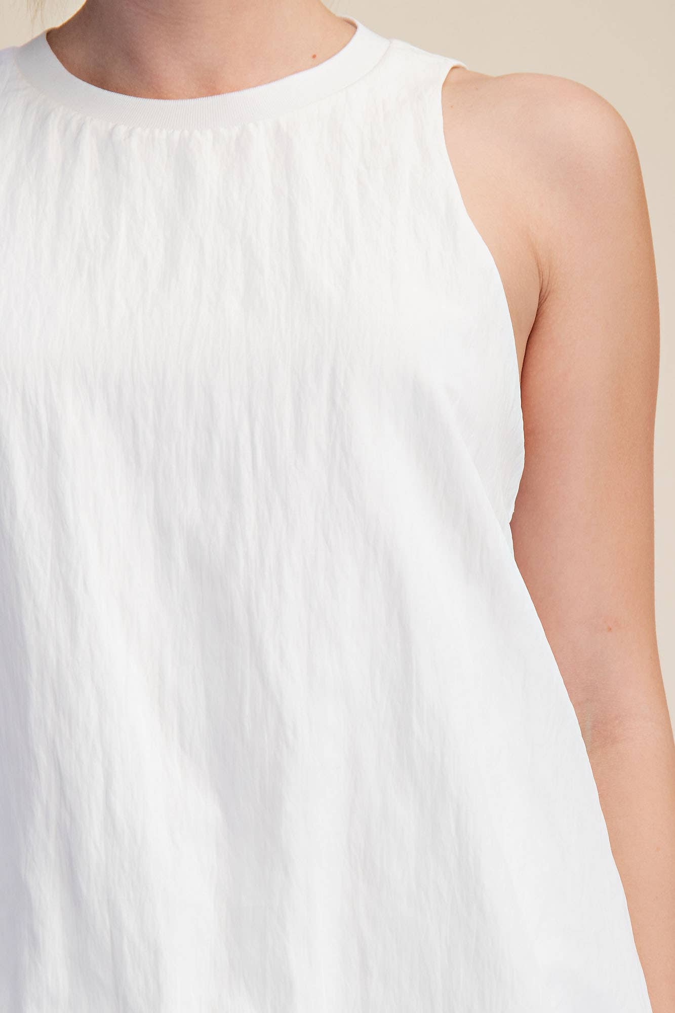 Sleeveless Crew-Neck Top