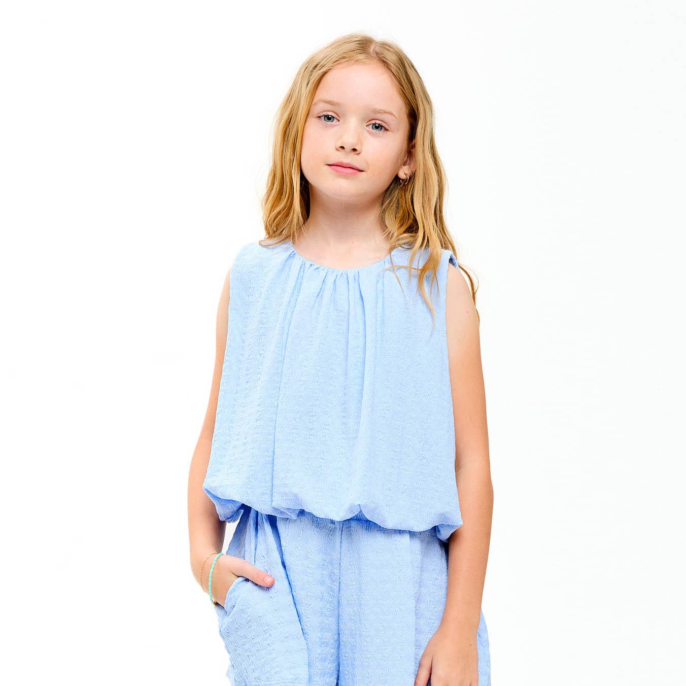 Curly Sleeveless Bubble Set