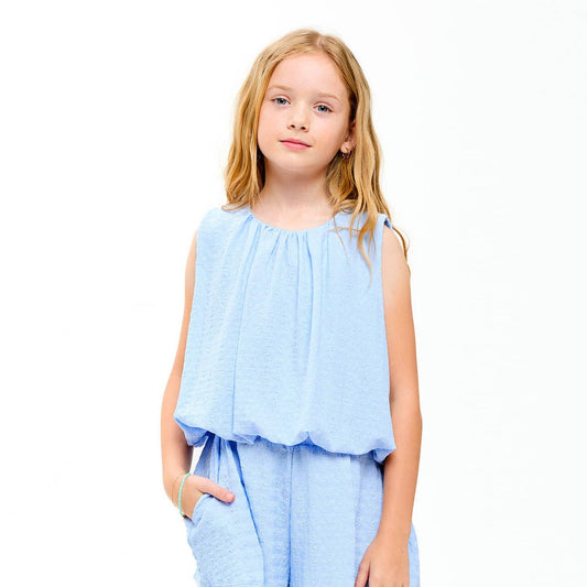 Curly Sleeveless Bubble Set