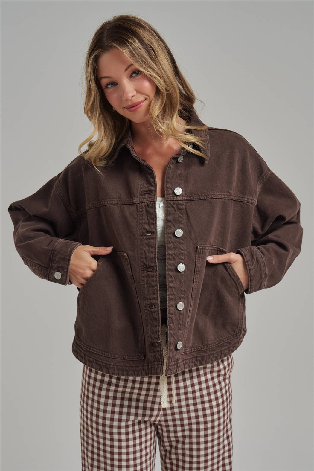 WASH FALL JACKET BIG FRONT PATCH POCKETS