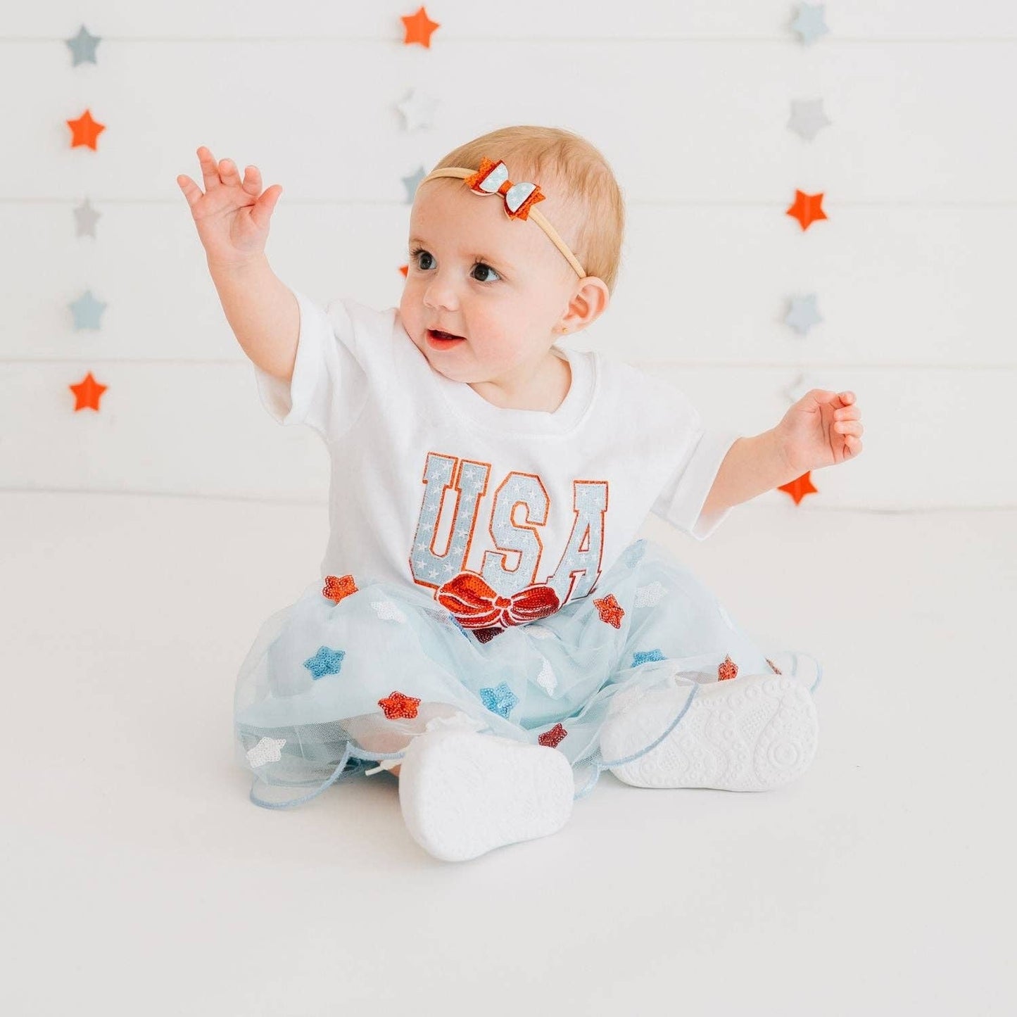 USA Sequin Stars Tutu Skirt - Fourth of July - Kids Clothing