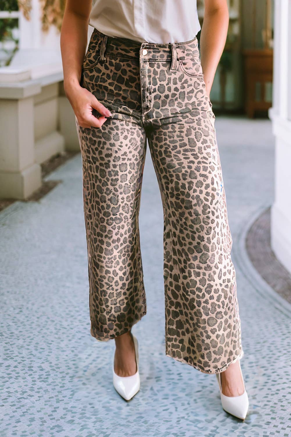 Spring Wide Leg High Waist Jeans