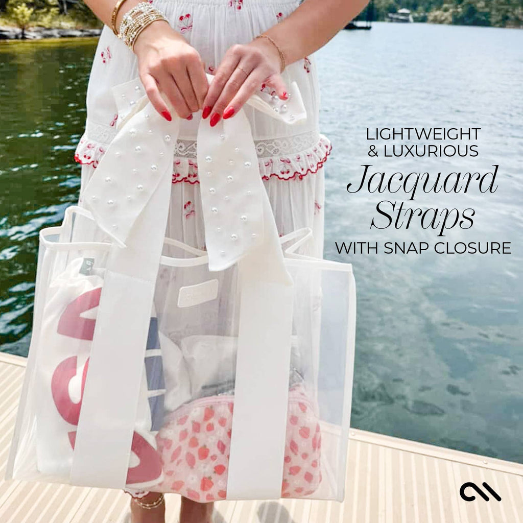 Case-Mate Ivory Pearl Bow Jelly Tote Bag