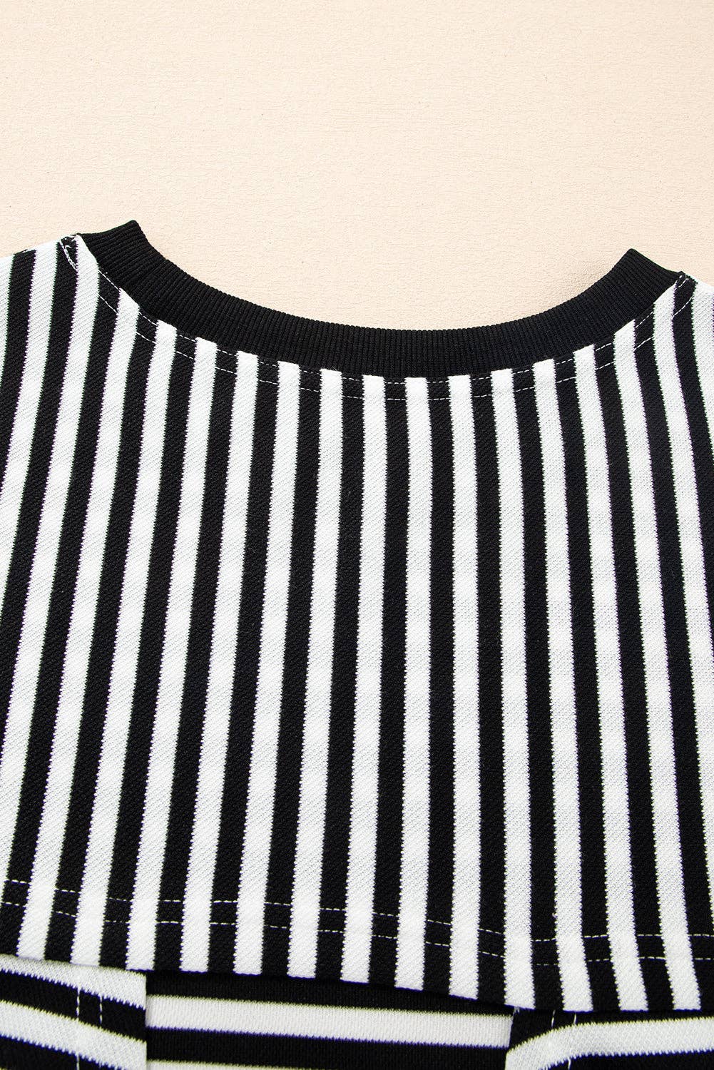 Red Stripe Bow Cutout Back Tee