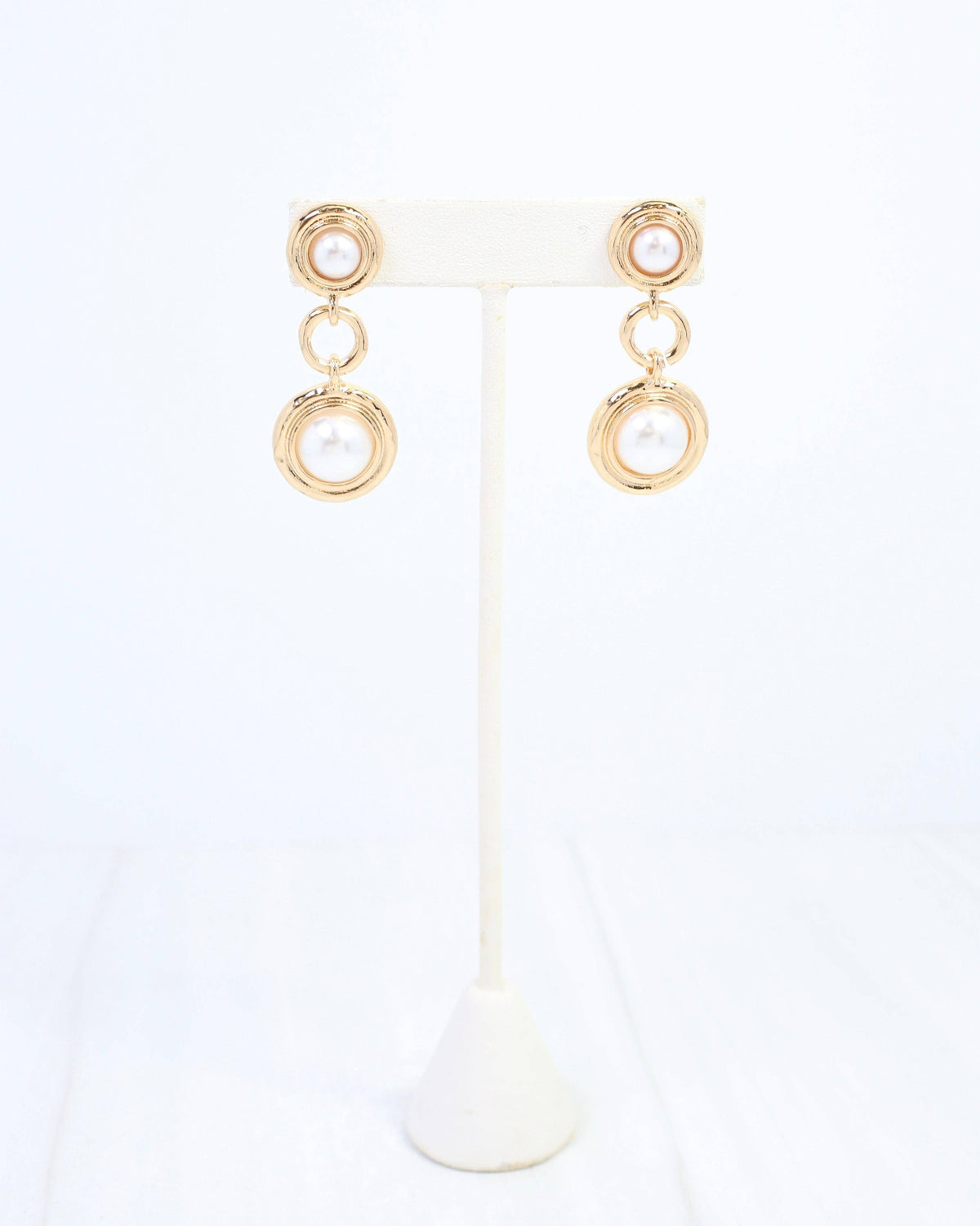 Bay Laurel Pearl Drop Earring Gold
