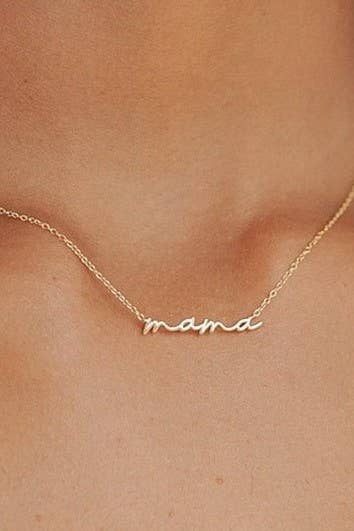 18K STAINLESS STEEL TARNISH FREE MAMA NECKLACE | 40NK9479