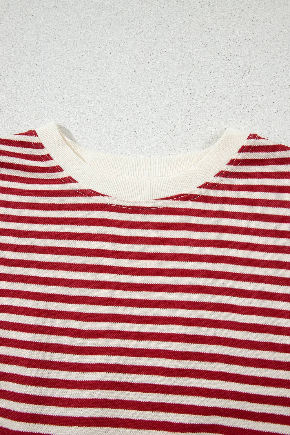 Red Stripe Bow Cutout Back Tee