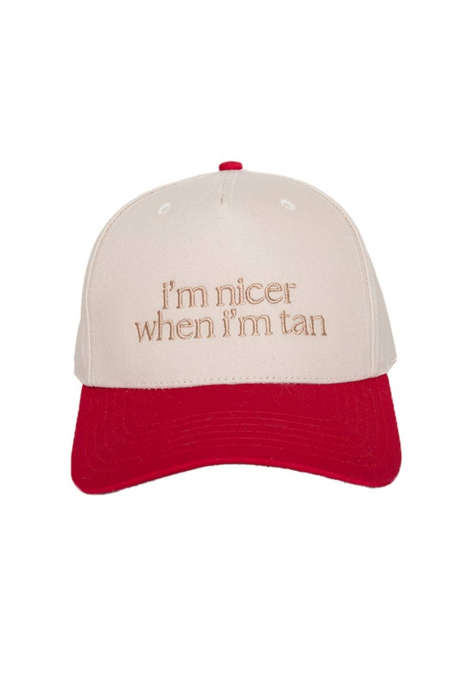 I'm Nicer When I'm Tan Two-Toned Vintage Hats