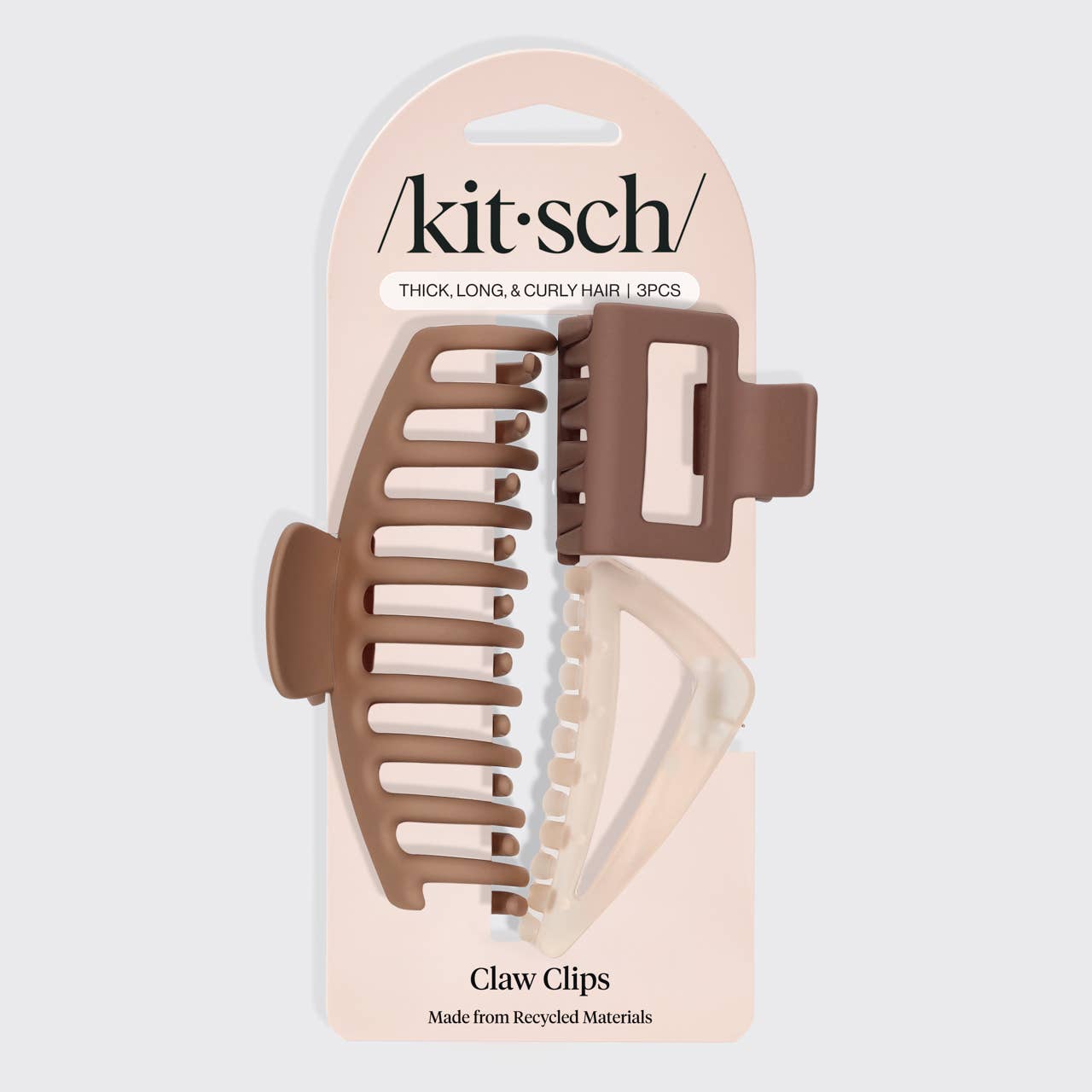 Recycled Plastic Assorted Claw Clip Set