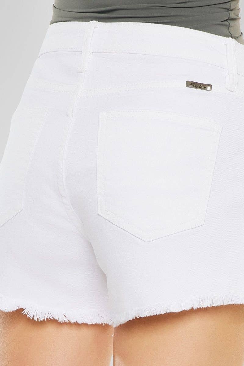 HIGH RISE MOM JEAN SHORTS-KC78015WT