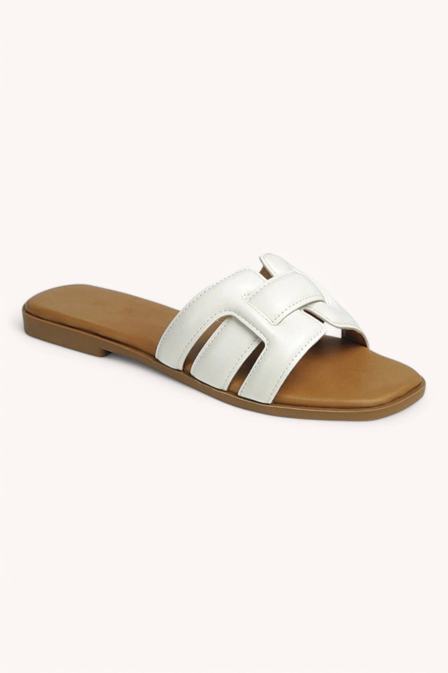 PADDED WOVEN STRAP SLIP ON SANDALS