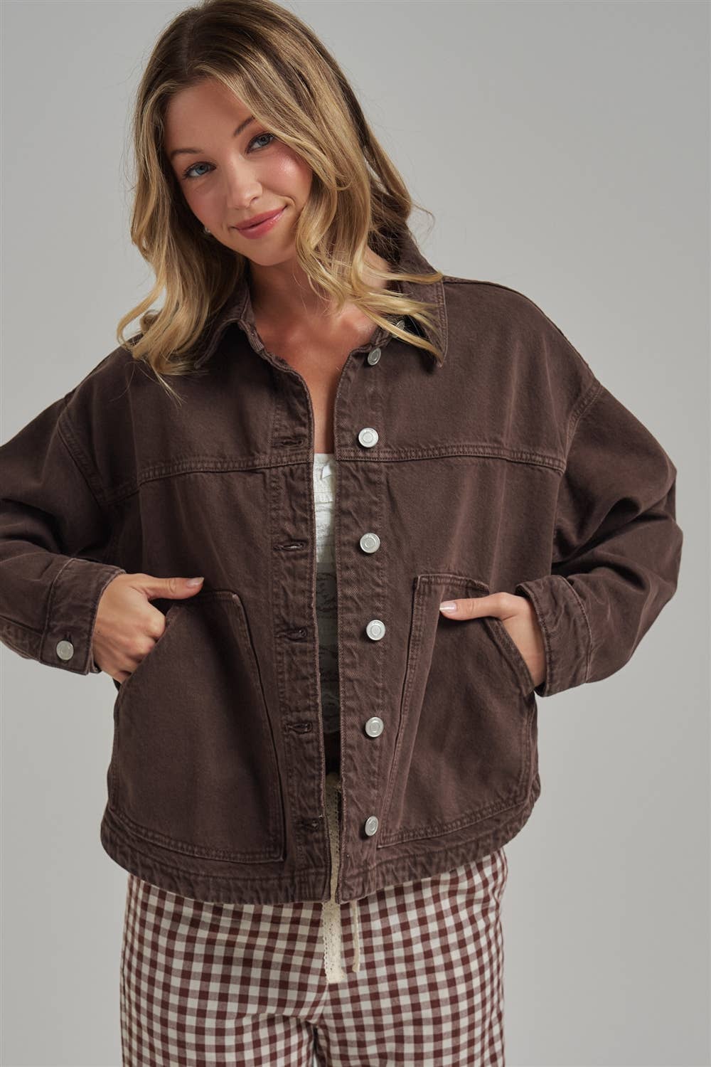 WASH FALL JACKET BIG FRONT PATCH POCKETS