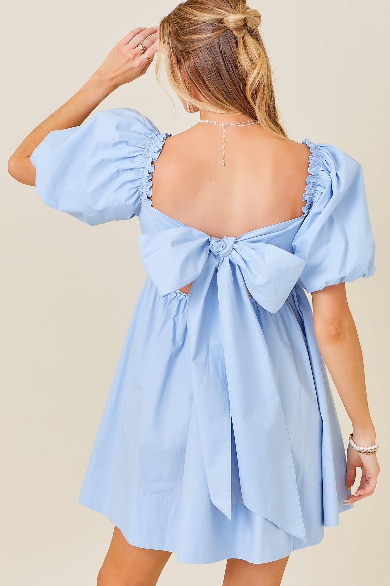 Ruffle Square A-line Cotton Midi Dresses