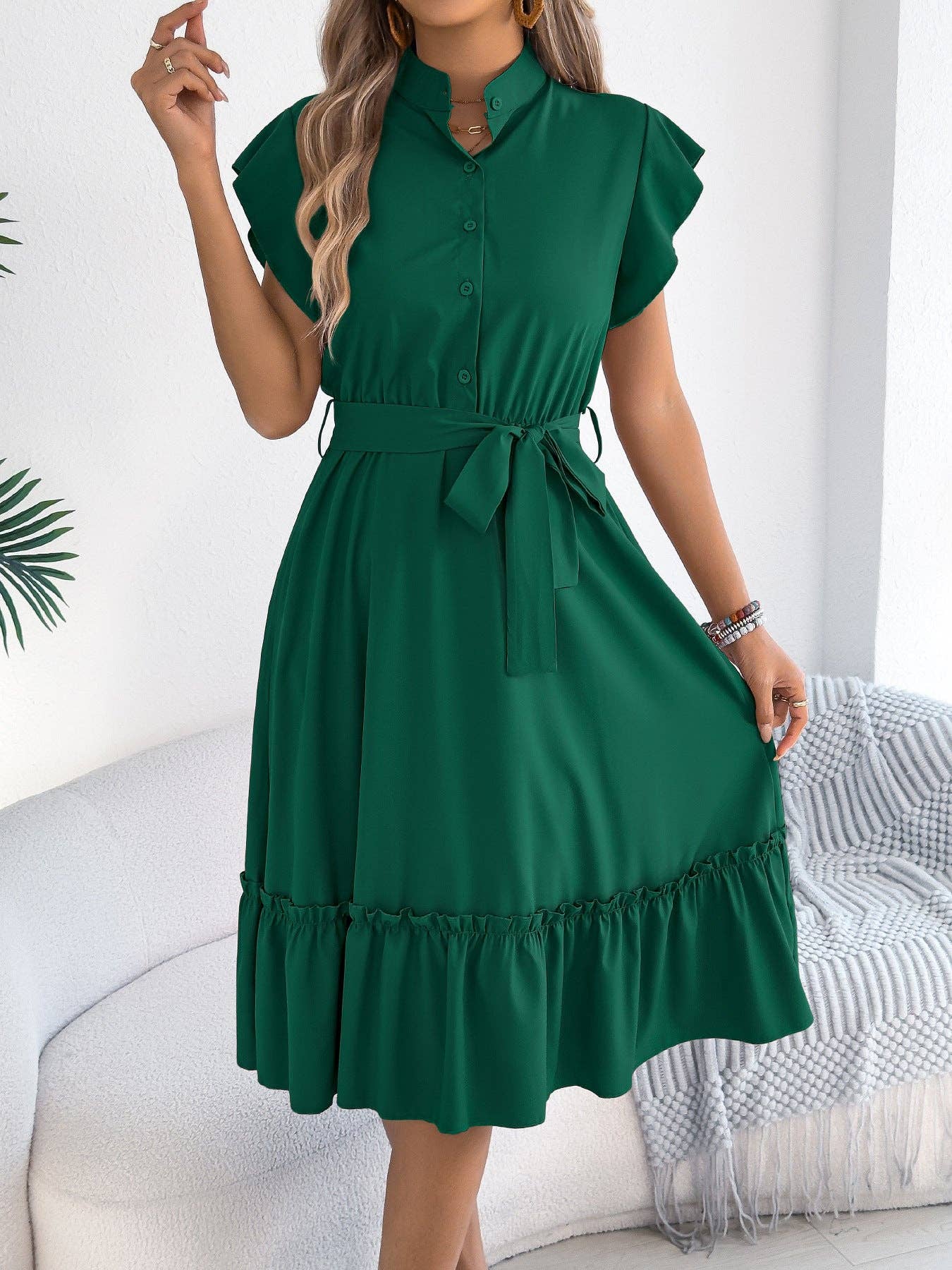 Light Blue Ruffle Dress