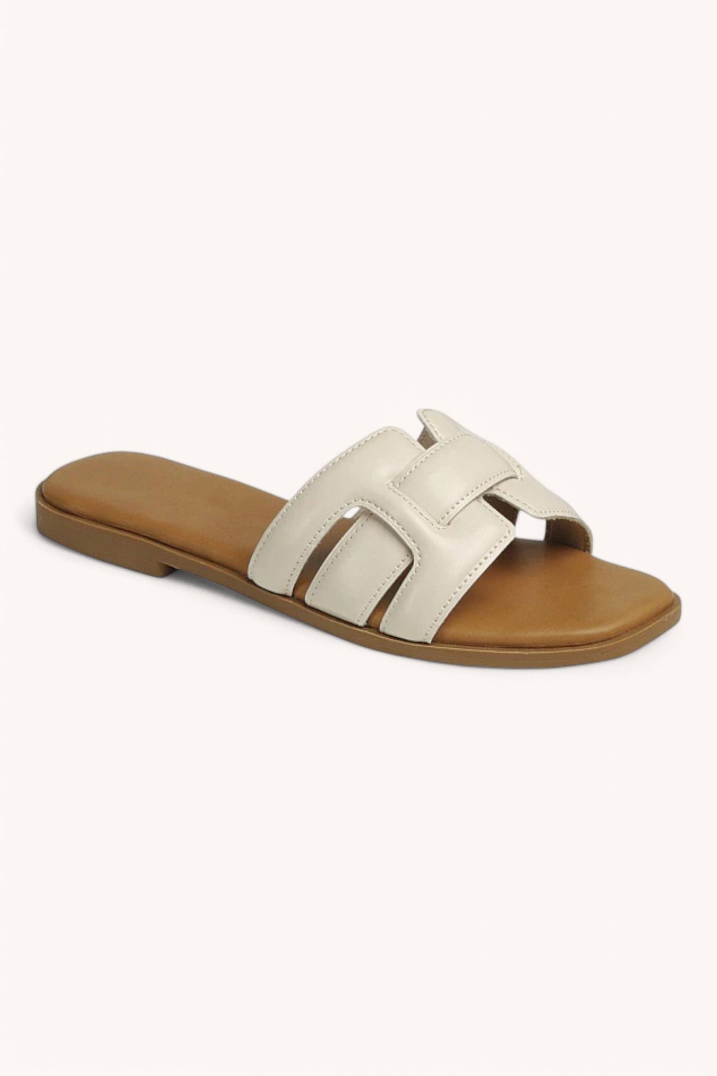 PADDED WOVEN STRAP SLIP ON SANDALS
