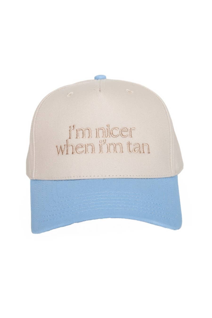 I'm Nicer When I'm Tan Two-Toned Vintage Hats