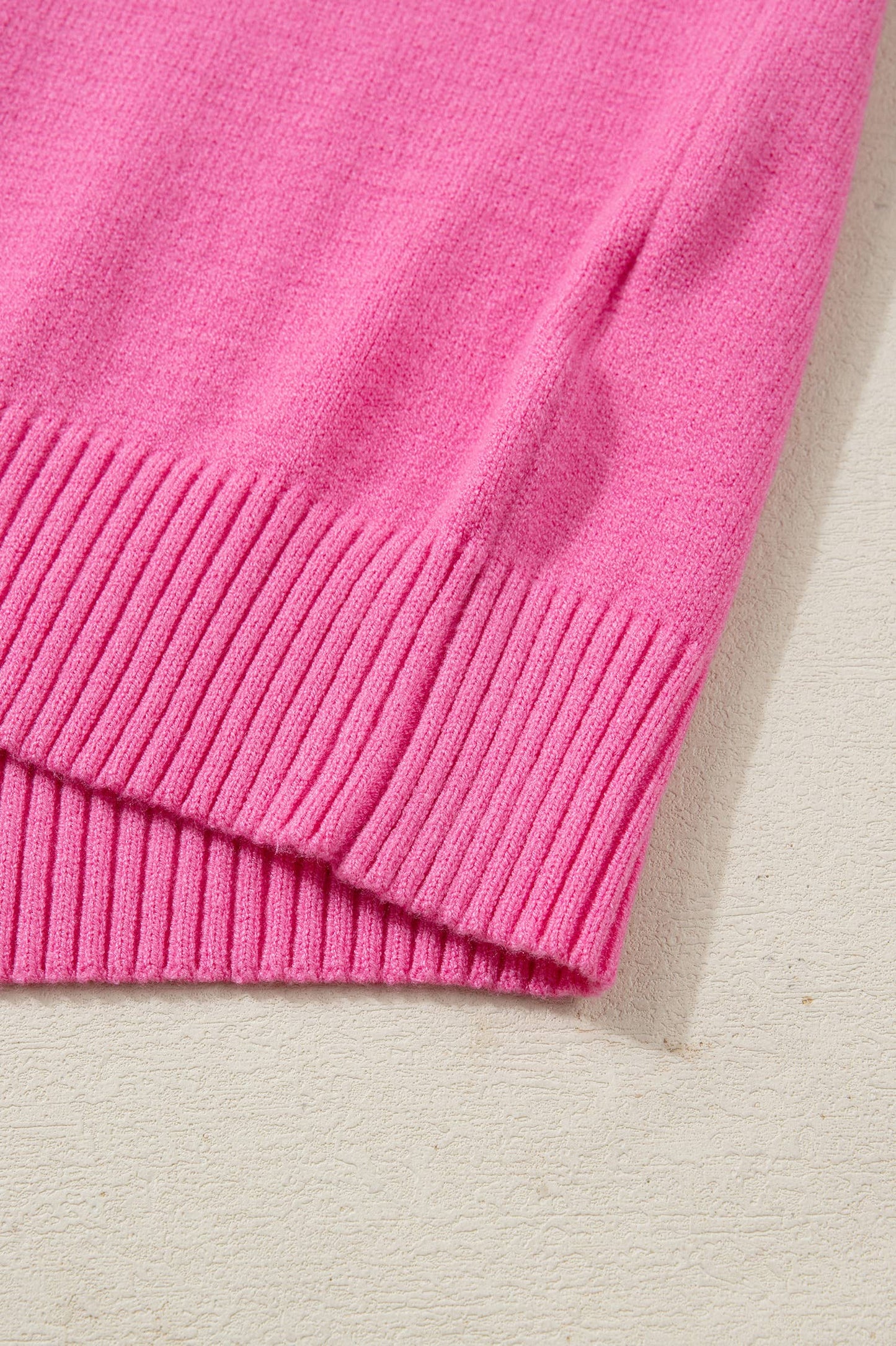 Ribbed Trim Round Neck Ruffle Short Sleeve Sweater | S-4X