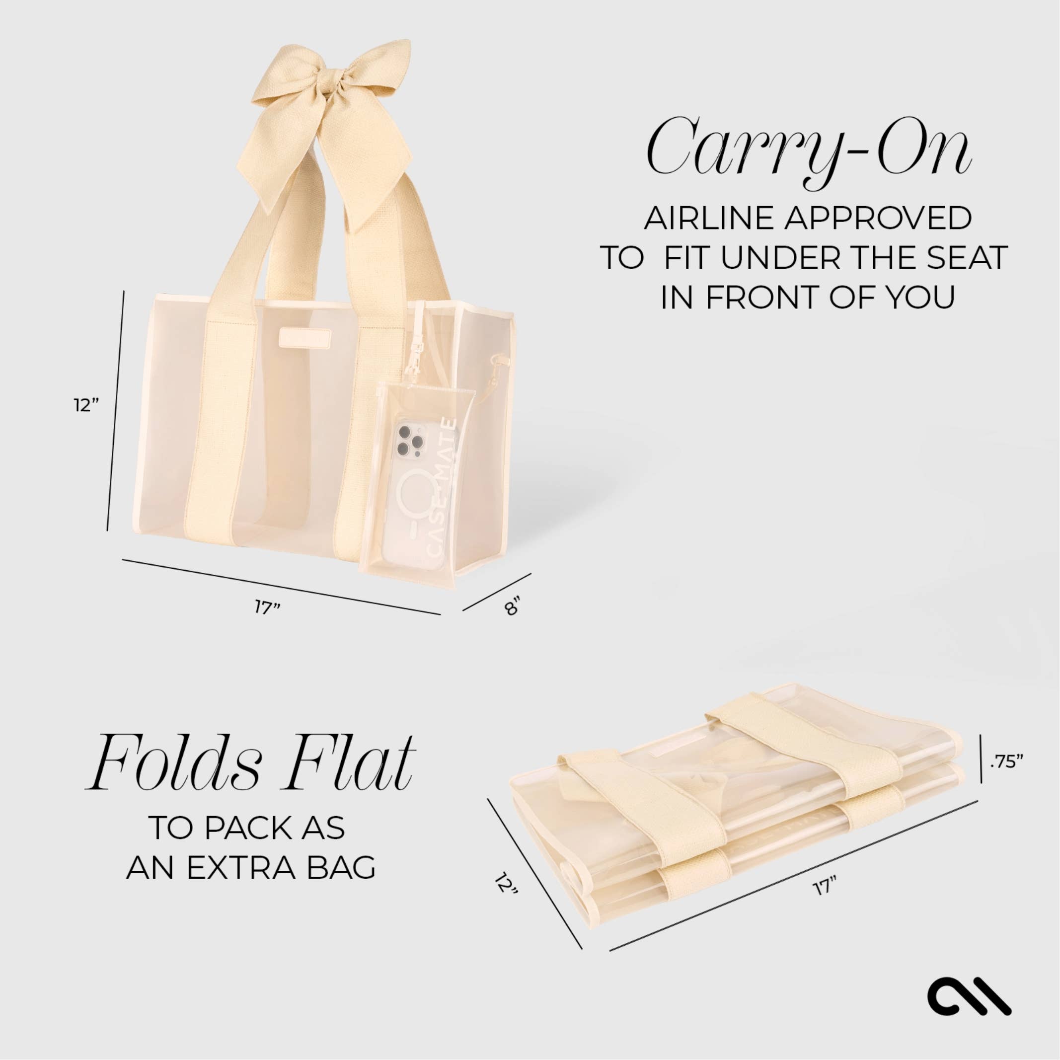 Case-Mate Ecru Raffia Tote Bag