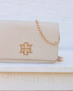 Bryn Clutch/Crossbody Woven Almond